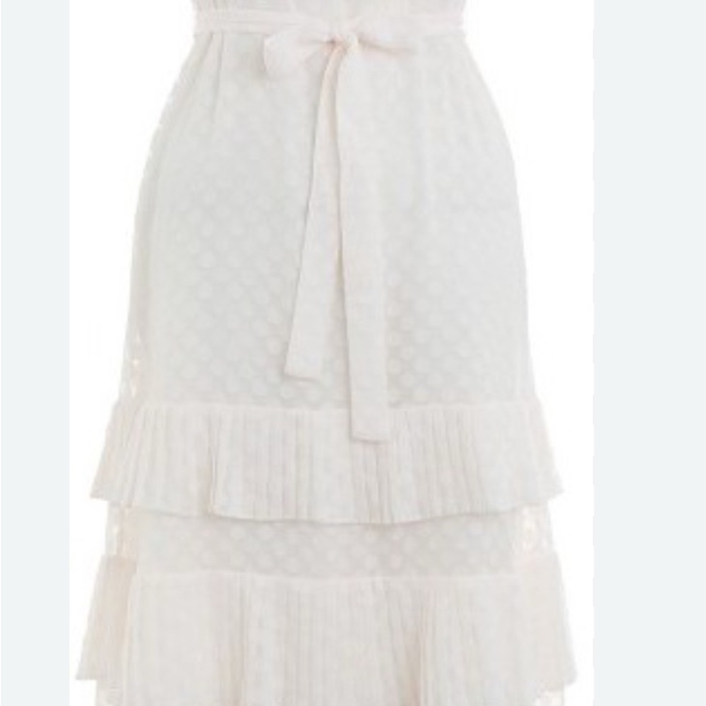 Zimmermann Cream Tiered Midi Dress